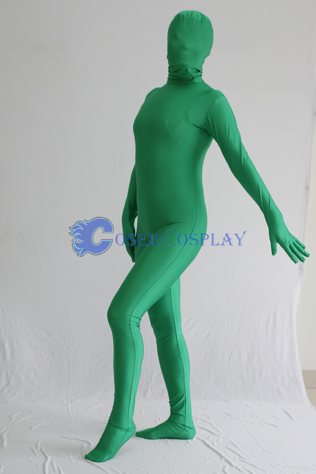 Unicolor Green Zentai Halloween Costumes